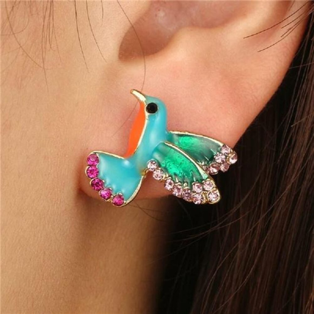Happy Hummers Post Earrings